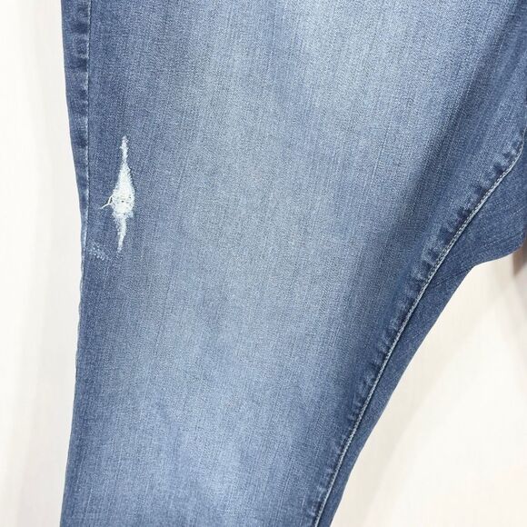 NYDJ Not Your Daughters Jeans Plus Size 22W Capri Crop Distressed High Rise 1444 - Picture 7 of 13